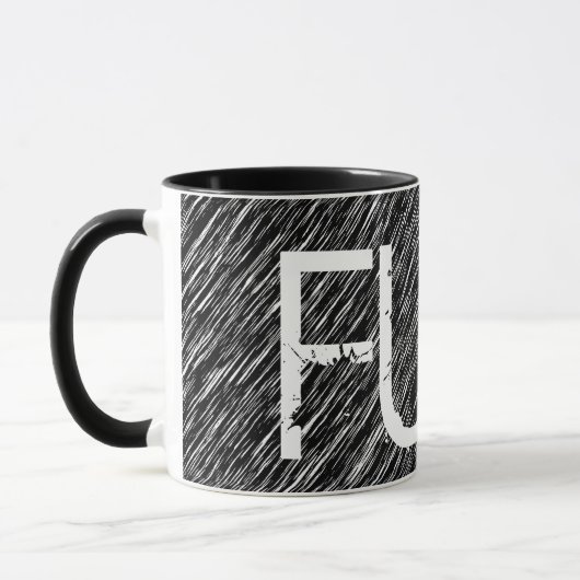 Mug Black and White Grunge Fuel (Gauche)