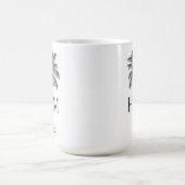 Mug Black and White Palm Palmetto Tree Monogram (Centre)
