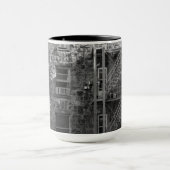 Mug Black and White Stone Architecture  (Centre)