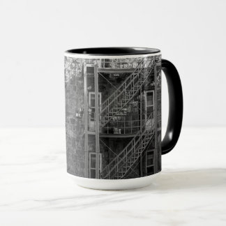 Mug Black and White Stone Architecture 