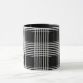 Mug Black and White tartan plaid (Centre)