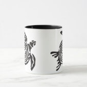 Mug Black and White Tribal Turtle (Centre)