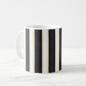 Mug Black & Antique Blanc Victorien Stripes (Devant gauche)