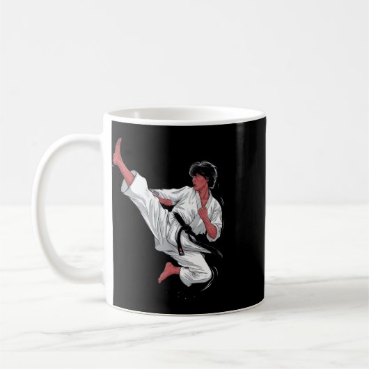 Mug Black Belt Karate Fighter (Gauche)