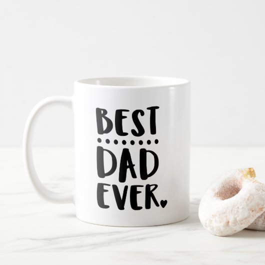Mug Black "Best Dad Ever" For Father's Day (Avec donut)