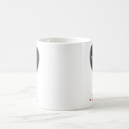 Mug Black Bleeding Cut Open Broken Heart Goth Valentin (Centre)