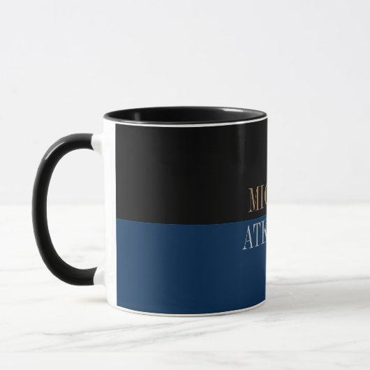 Mug Black Blue Bold Texte tendance Style Votre nom (Gauche)