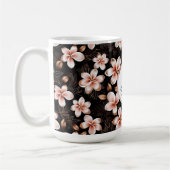 Mug Black Blush Rose Or Floral Personnalisé (Gauche)