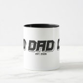 Mug Black Bold Established New Dad Gift (Centre)