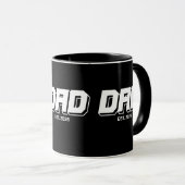 Mug Black Bold Established New Dad Gift (Devant droit)