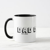 Mug Black Bold Varsity Established Dad (Gauche)