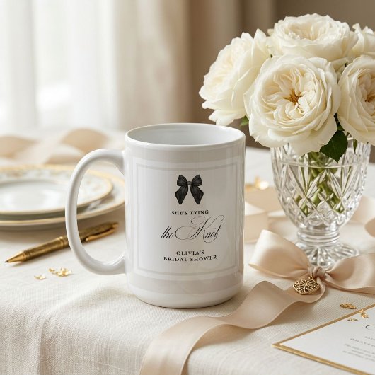 Mug Black Bow Elle Noue le Nœud Réception de Mariage