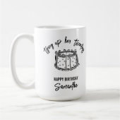 Mug Black Bow Tying Up Her Twenties 30th Birthday (Gauche)