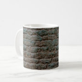 Mug Black Brick Wall Textureabstrait, architecture, ba (Devant gauche)