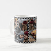 Mug Black Buffalo Plaid Lumberjack Photo Collage (Devant gauche)