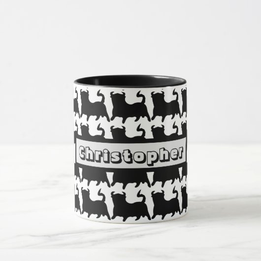 Mug Black Bull Design (Centre)