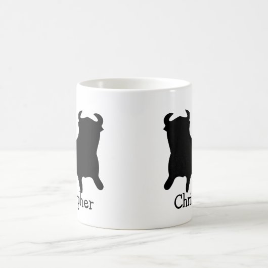Mug Black Bull Design Personalised (Centre)