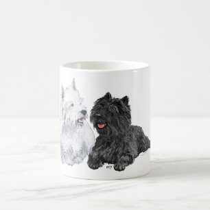 Mug Black Cairn et West Highland Terriers