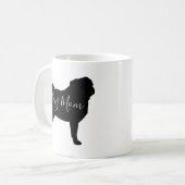 Mug Black Carlin Chien Silhouettes Carlin Maman Person (Devant gauche)