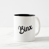 Mug black cat add own text (Devant droit)