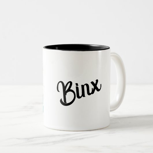 Mug black cat add own text  (Devant droit)