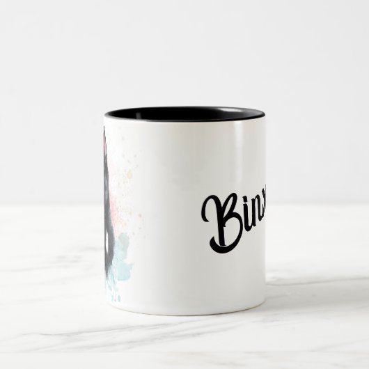 Mug black cat ajouter son propre texte (Centre)