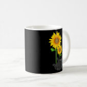 Mug Black Cat Cats and sunflowers kitten sunflower but (Devant droit)