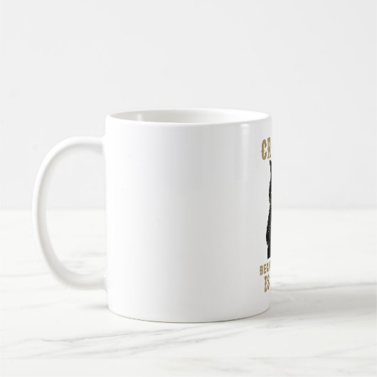 Mug Black Cat Funny Crochet parce que le meurtre est f (Gauche)