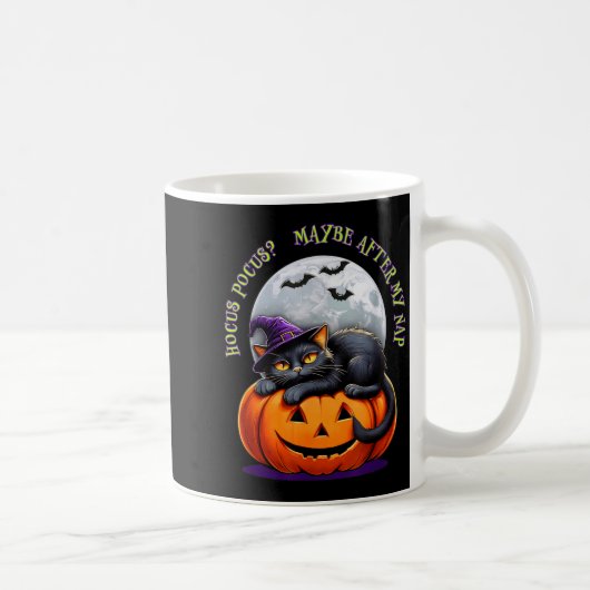 Mug Black Cat Halloween Funny Pumpkin Costume Gift  (Droite)