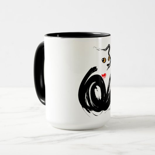 Mug Black Cat Love (Devant gauche)
