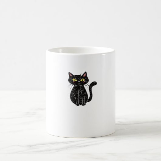 Mug Black Cat Magic - Cute & Éffrayante Halloween Cat (Centre)