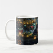 Mug Black Cat Noël Festive Voyage (Gauche)