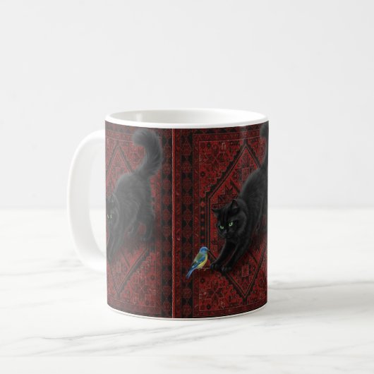 Mug Black Cat on Moroccan Rug (Devant gauche)