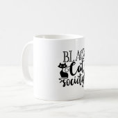 Mug Black Cat Society Funny Halloween mignonne (Devant gauche)
