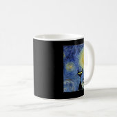 Mug Black Cat Van Gogh Starry Night Museum Lover Aweso (Devant droit)
