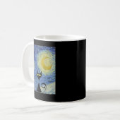 Mug Black Cat Van Gogh Starry Night Museum Lover Aweso (Devant gauche)