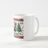 Mug Black Cat What Pushing Christmas Tree Funny Cat Xm (Devant droit)