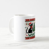 Mug Black Cat What Pushing Christmas Tree Funny Cat Xm (Devant gauche)
