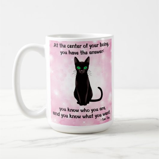 Mug Black Cat Wisdome - Fleurs de cerisiers (Gauche)