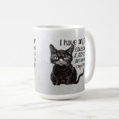 Mug Black Cat With Anger Issues (Devant droit)