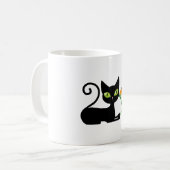 Mug black cat witwer flower (Devant gauche)