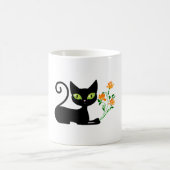 Mug black cat witwer flower (Centre)