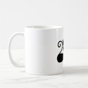 Mug black cat witwer flower