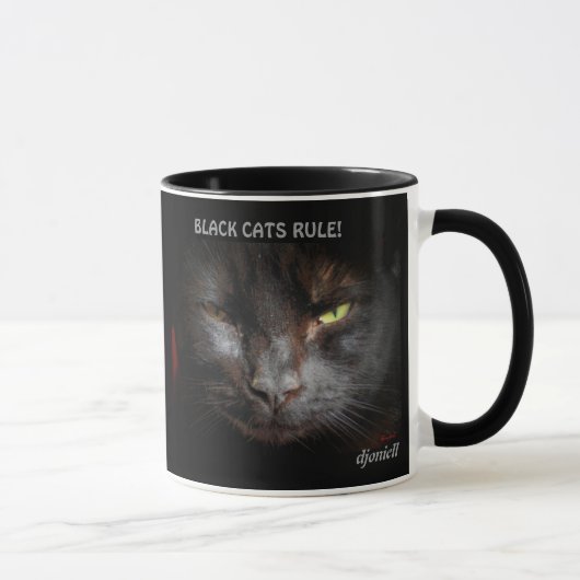 Mug Black Cats règle Cat Meme (Droite)