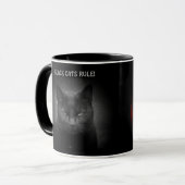 Mug Black Cats règle Cat Meme (Devant gauche)
