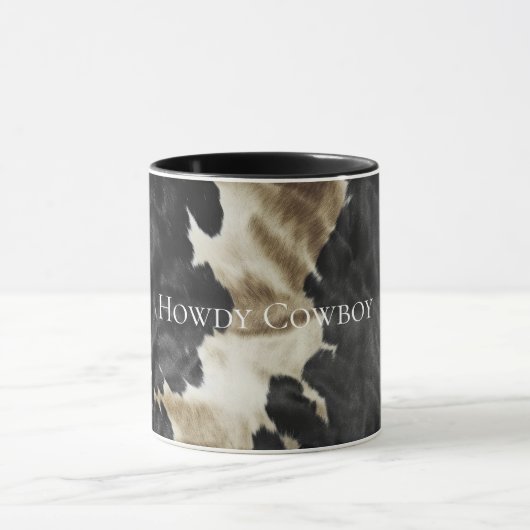 Mug Black Champagne Gold Cowhide (Centre)