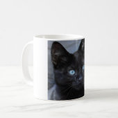 Mug Black chat bleu yeux beauté (Devant gauche)