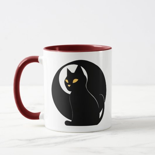 Mug Black chat fluff autour et découvrez (Gauche)