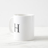 Mug Black Classic Elegant Monogram (Devant gauche)