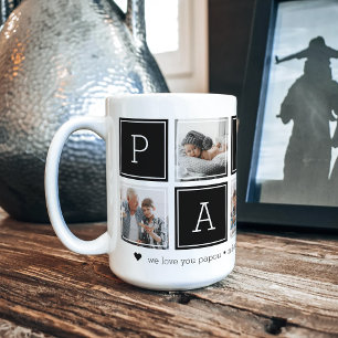 Mug Black   Colorbloc photo Papou 5 personnalisé Colla